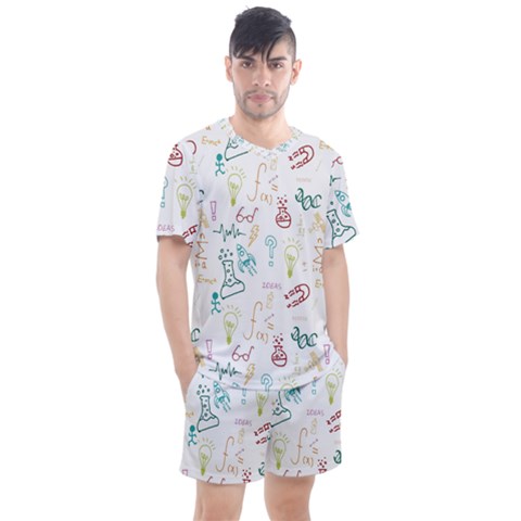 Background Decorative Men s Mesh T-shirt And Shorts Set by Bedest