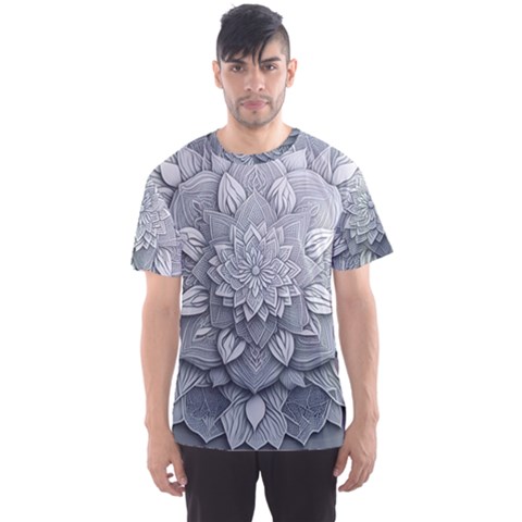 Flower Ornament Graphic Ornate Men s Sport Mesh T-shirt by Bedest