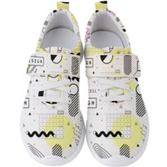 Graphic Design Geometric Background Men s Velcro Strap Shoes by Bedest