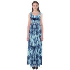 Dull Blue Tie Dye 2 Empire Waist Maxi Dress by CoolDesigns