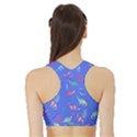 Brachiosaurus Dino Medium Purple Sports Bra with Border View2