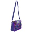 Galaxy Space Lavender Marijuana Leaves Shoulder Bag with Back Zipper View1