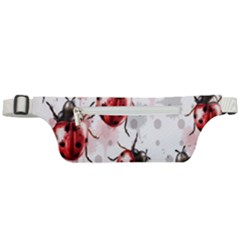 Ladybugs Pattern Texture Watercolor Active Waist Bag by Bedest