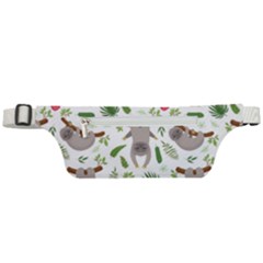 Seamless Pattern With Cute Sloths Active Waist Bag by Bedest