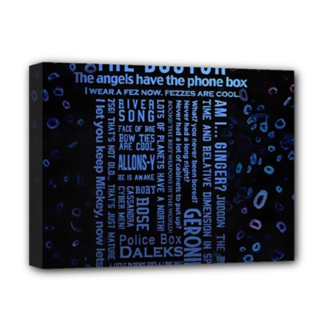 Doctor Who Tardis Deluxe Canvas 16  X 12  (stretched)  by Cendanart