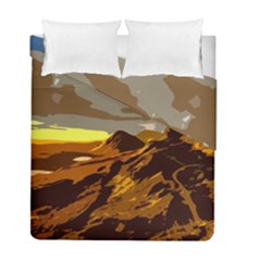 Scotland Monti Mountains Mountain Duvet Cover Double Side (full/ Double Size) by Cendanart