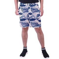 Japanese Wave Pattern Men s Pocket Shorts by Cendanart