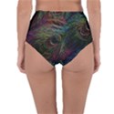 Peacock Feather Paradise Reversible High-Waist Bikini Bottoms View2