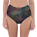 Peacock Feather Paradise Reversible High-Waist Bikini Bottoms View3