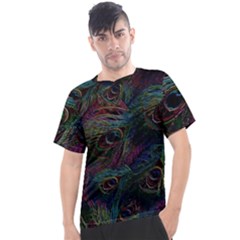 Peacock Feather Paradise Men s Sport Top by Cendanart