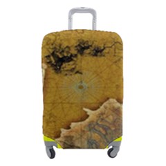 Vintage Map Of The World Continent Luggage Cover (small) by Proyonanggan