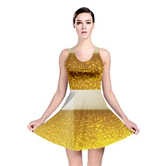 Light Beer Texture Foam Drink In A Glass Reversible Skater Dress by Cemarart