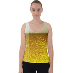 Light Beer Texture Foam Drink In A Glass Velvet Tank Top by Cemarart