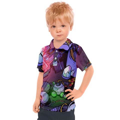 Graffiti Corazones Kingdom Saga Super Kids  Polo T-shirt by Cemarart