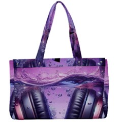 Headphones Sound Audio Music Radio Canvas Work Bag by Hannah976