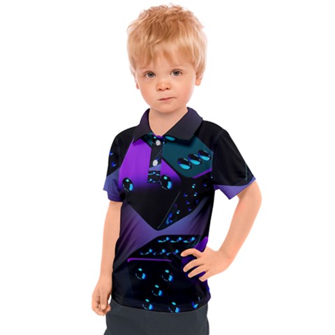 3d Love Ludo Game Kids  Polo T-shirt by Cemarart