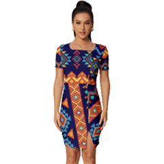 L5k62knmb81t3p2hgkotae5os5 Fitted Knot Split End Bodycon Dress by saad11