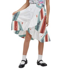 Star-decorative-embellishment-6aa070a89baeccaaaca156bbe13c325f Kids  Ruffle Flared Wrap Midi Skirt by saad11