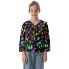 Star Colorful Christmas Abstract Kids  Sailor Shirt by Cemarart