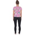 Cute Animal Little Cat Seamless Pattern Short Sleeve Sports Top  View2