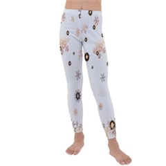 Golden-snowflake Kids  Lightweight Velour Leggings by saad11