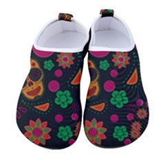 Skull Colorful Floral Flower Head Men s Sock-style Water Shoes