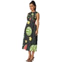 Watermelon Doodle Pattern Sleeveless Round Neck Midi Dress View2