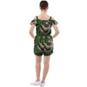 Sloth In Jungle Art Animal Fantasy Ruffle Cut Out Chiffon Playsuit View2