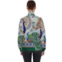 Royal Peacock Feather Art Fantasy Women s High Neck Windbreaker View2