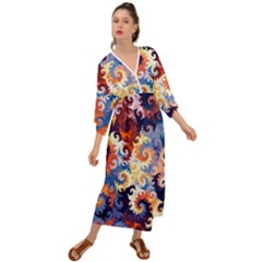 Spirals, Colorful, Pattern, Patterns, Twisted Grecian Style  Maxi Dress by nateshop