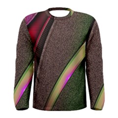 Abstract Curve Pattern Red Men s Long Sleeve T-shirt by Ndabl3x