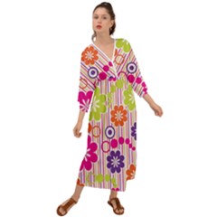 Colorful Flowers Pattern Floral Patterns Grecian Style  Maxi Dress by nateshop