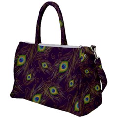 Feathers, Peacock, Patterns, Colorful Duffel Travel Bag by nateshop