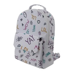 Doodle Pattern Flap Pocket Backpack (large) by Proyonanggan