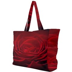 Rose Red Rose Red Flower Petals Waves Glow Simple Shoulder Bag by Proyonanggan