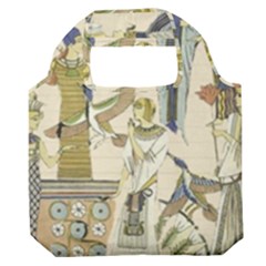 Egyptian Paper Woman Dress Design Premium Foldable Grocery Recycle Bag by Proyonanggan