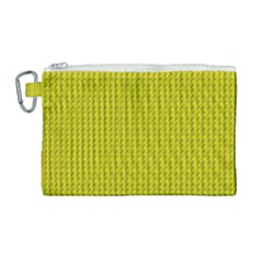 Yellow Lego Texture Macro, Yellow Dots Background Canvas Cosmetic Bag (large) by nateshop