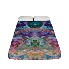 Spring Arabesque Fitted Sheet (full/ Double Size) by kaleidomarblingart