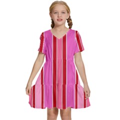 Stripes-4 Kids  Short Sleeve Tiered Mini Dress by nateshop