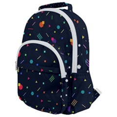 Abstract Minimalism Digital Art, Rounded Multi Pocket Backpack by nateshop