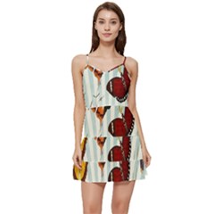 Butterfly-love Short Frill Dress by nateshop