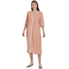 Peach Fuzz 2024 Women s Cotton 3/4 Sleeve Night Gown by dressshop