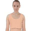 Peach Fuzz 2024 Velvet Racer Back Crop Top View1