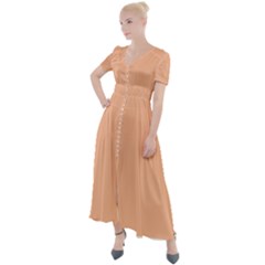 Peach Fuzz 2024 Button Up Short Sleeve Maxi Dress by dressshop