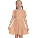 Peach Fuzz 2024 Kids  Short Sleeve Tiered Mini Dress View1