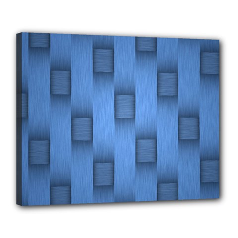 Blue Pattern Texture Canvas 20  X 16  (stretched) by nateshop