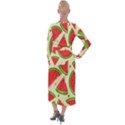 Cute Watermelon Seamless Pattern Velvet Maxi Wrap Dress View2