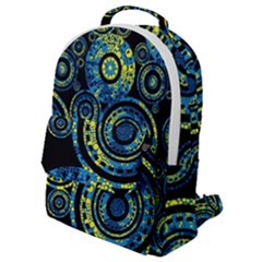 Authentic Aboriginal Art - Circles (paisley Art) Flap Pocket Backpack (small) by hogartharts