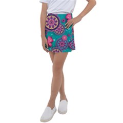 Floral Pattern, Abstract, Colorful, Flow Kids  Tennis Skirt by nateshop