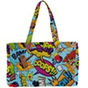 Graffiti Word Seamless Pattern Canvas Work Bag View1